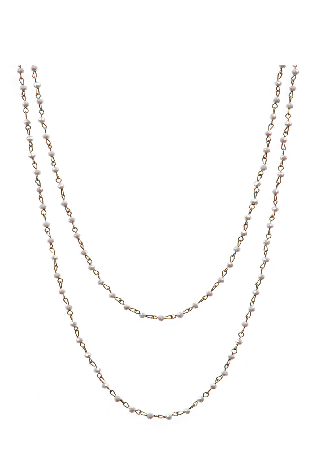 Crystal Beads Chain Necklace N1163-87