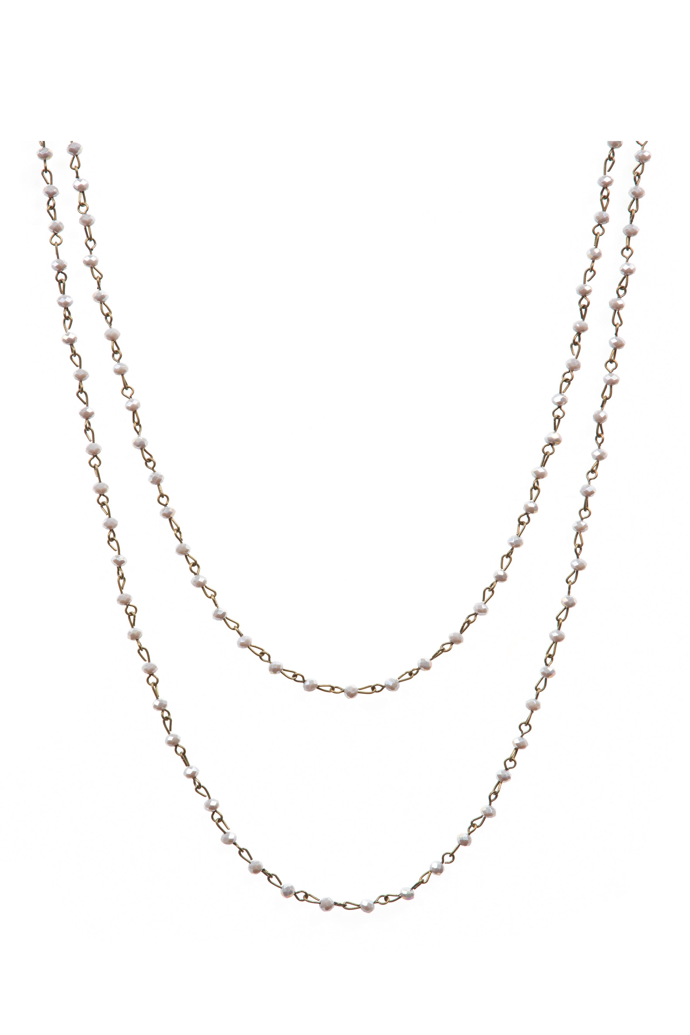 Crystal Beads Chain Necklace N1163-87
