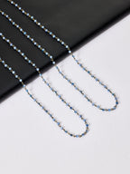 Crystal Beads Chain Necklace N1163-124-Bronze