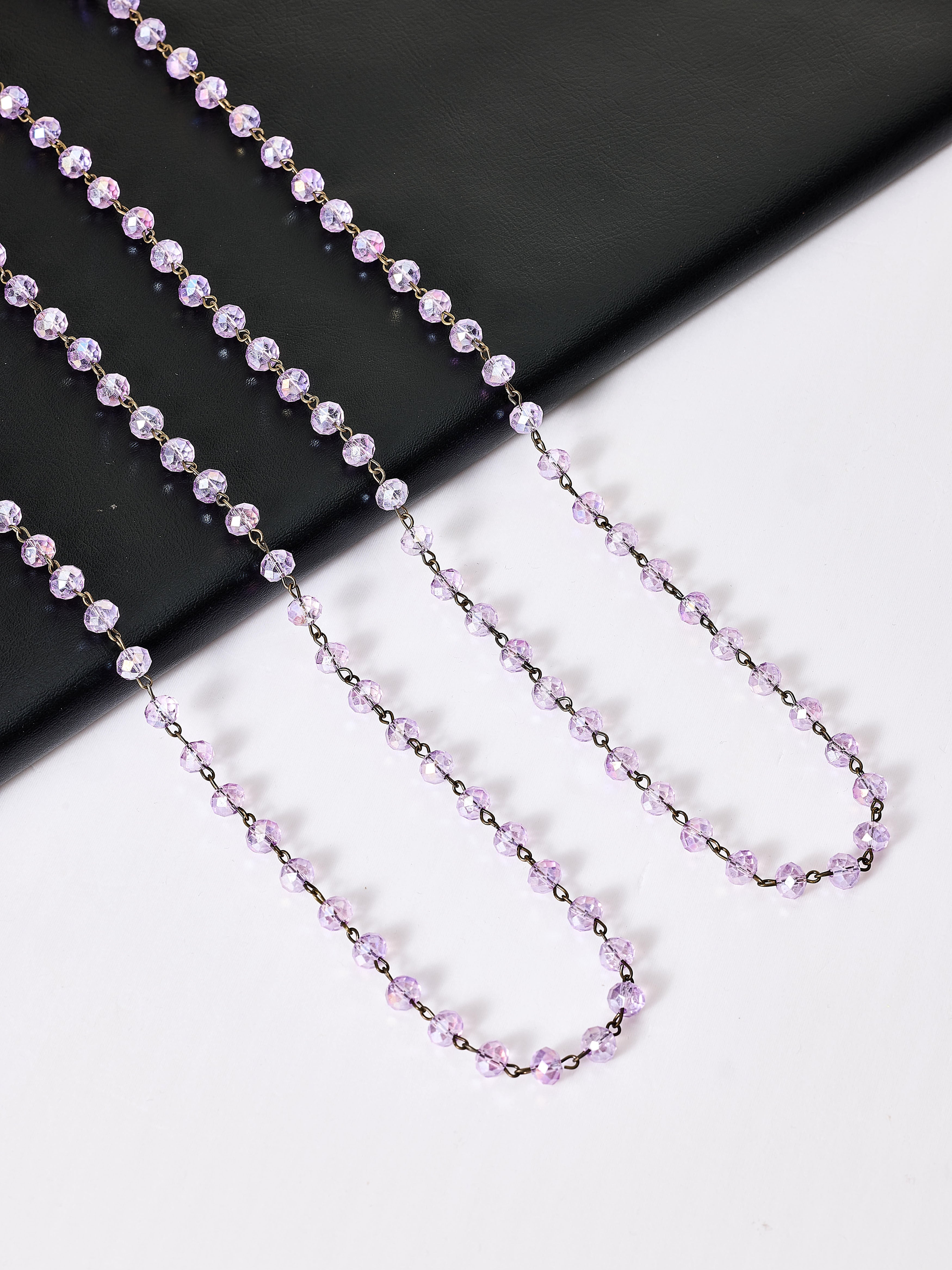 Crystal Beads Chain Necklace N1163-191