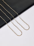 Crystal Beads Chain Necklace N1163-24-Bronze