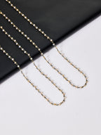 Crystal Beads Chain Necklace N1163-24-Bronze
