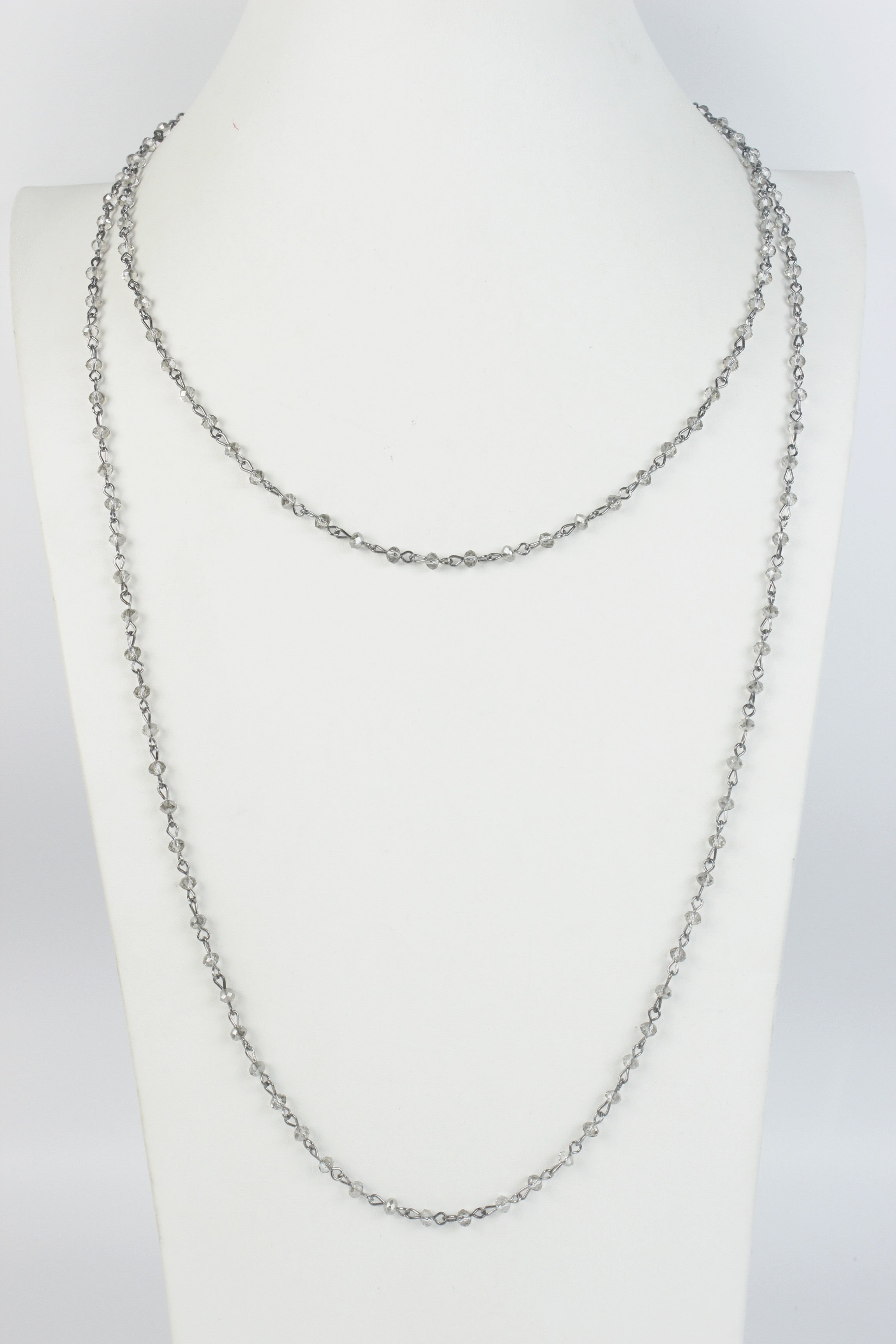 Crystal Beads Chain Necklace N1163-11-BZ