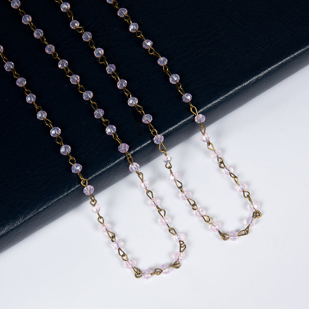 Crystal Beads Chain Necklace N1163-112