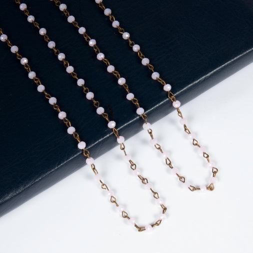 Crystal Beads Chain Necklace N1163-155-BZ