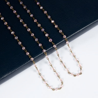 Crystal Beads Chain Necklace N1163-159-BZ