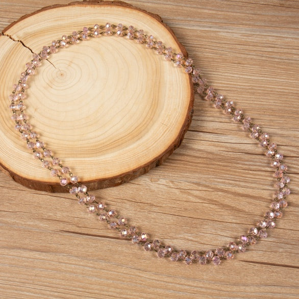 Crystal Beads Chain Necklace N1163-159-BZ
