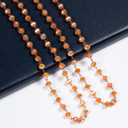 Crystal Beads Chain Necklace N1163-188-CR