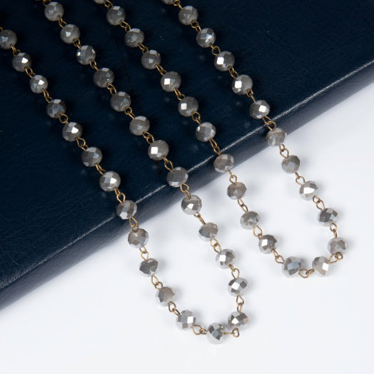 Classic Crystal Long Necklaces N1163-207-BZ