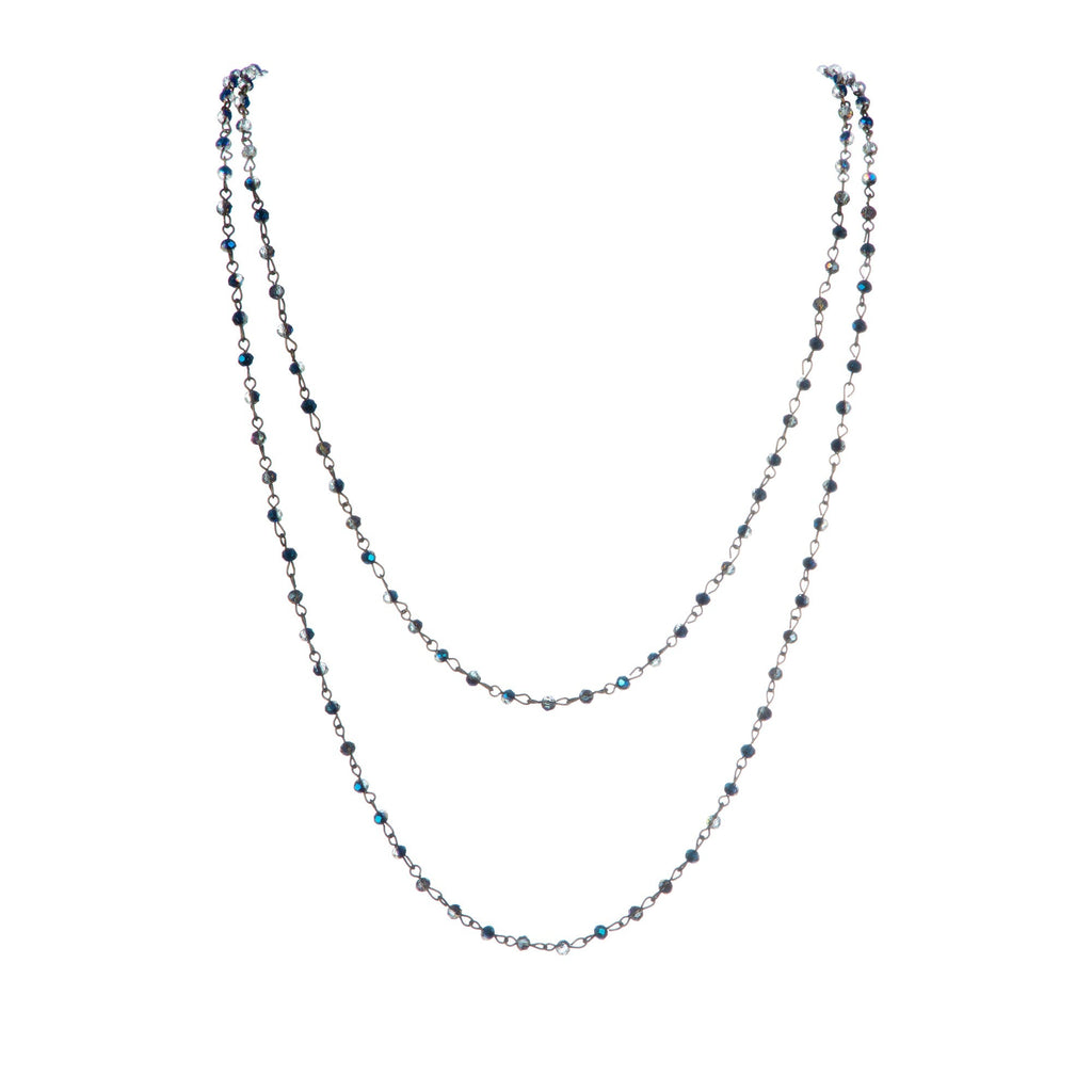 Crystal Beads Chain Necklace N1163-183-BZ