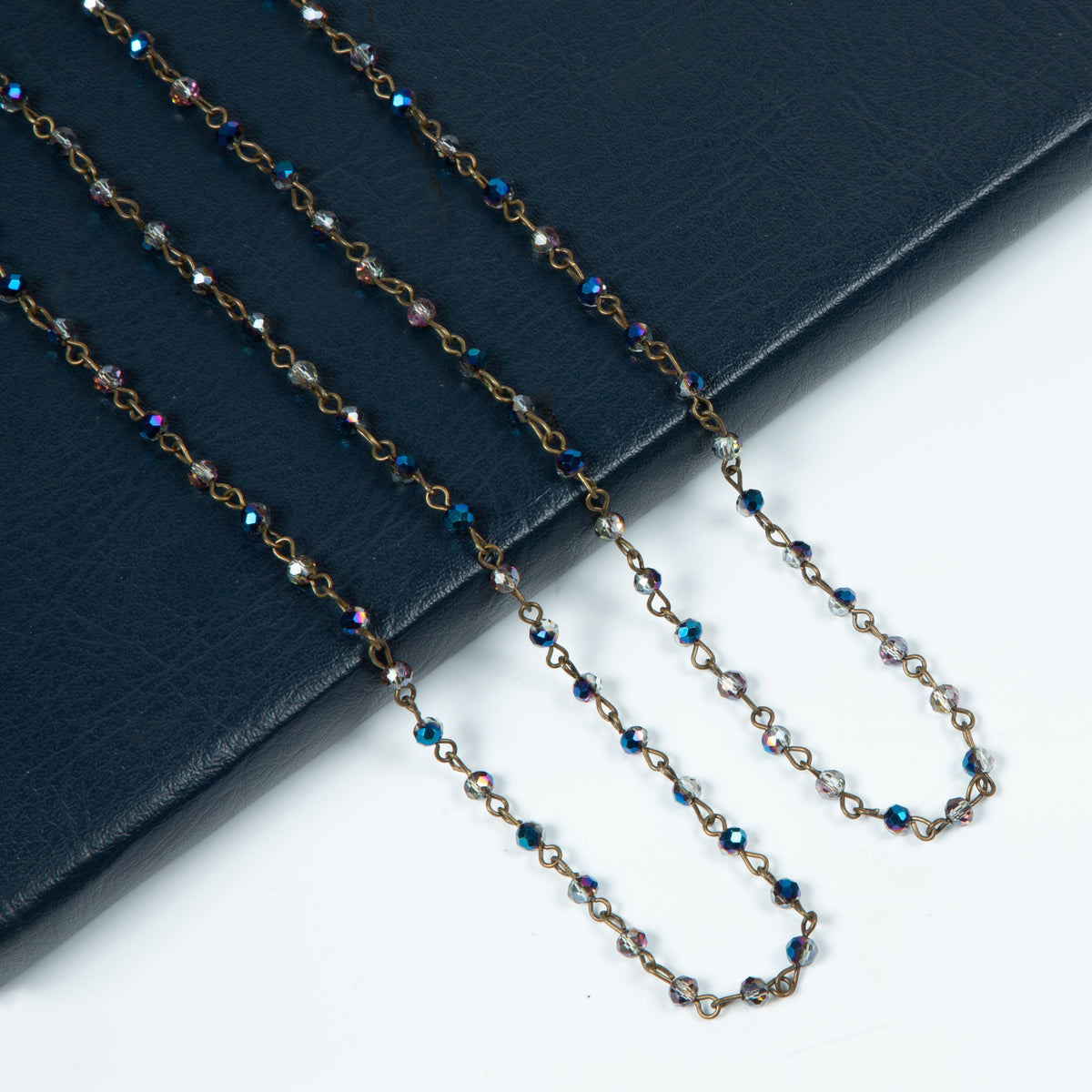 Crystal Beads Chain Necklace N1163-183-BZ