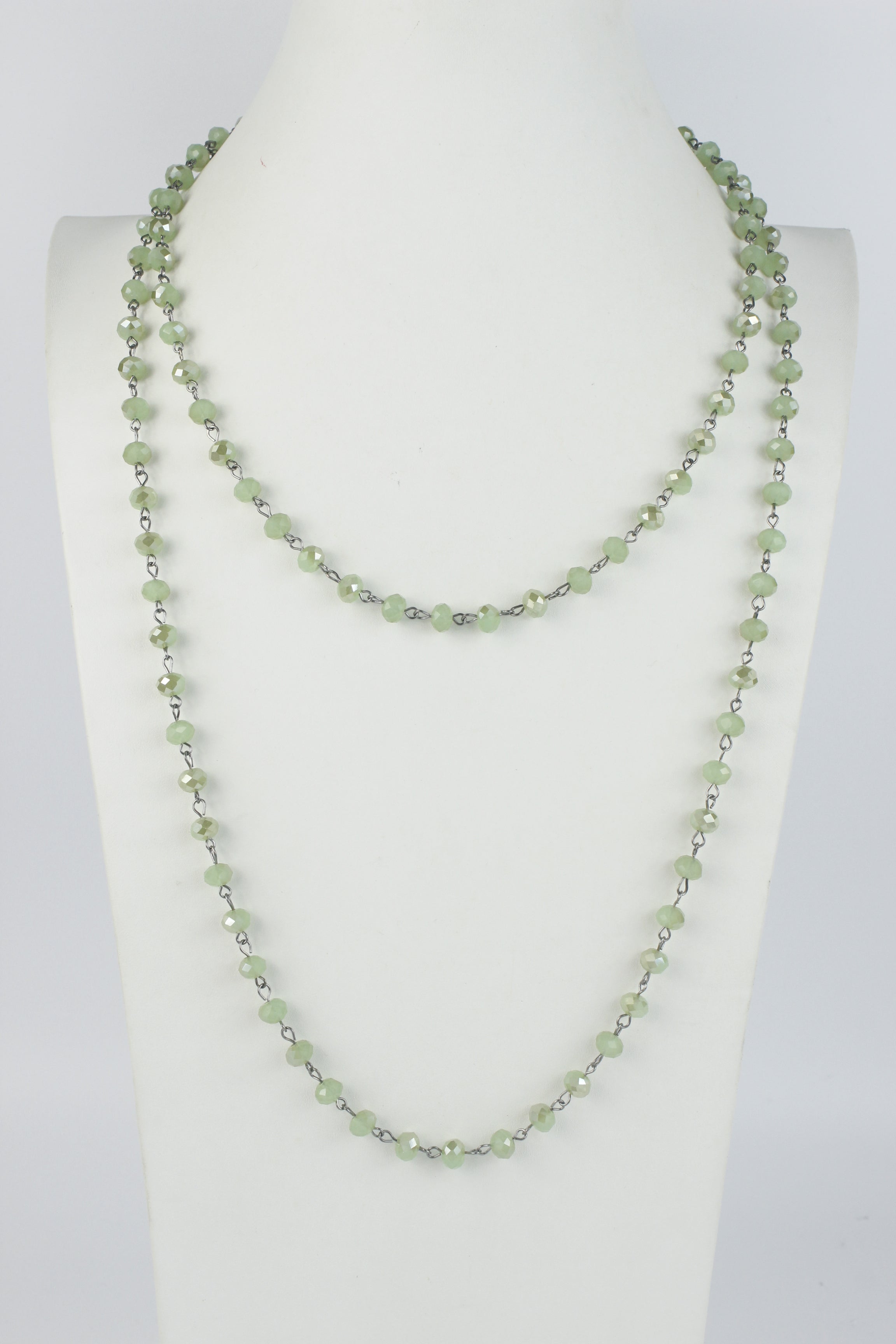 Crystal Beads Chain Necklace N1163-10