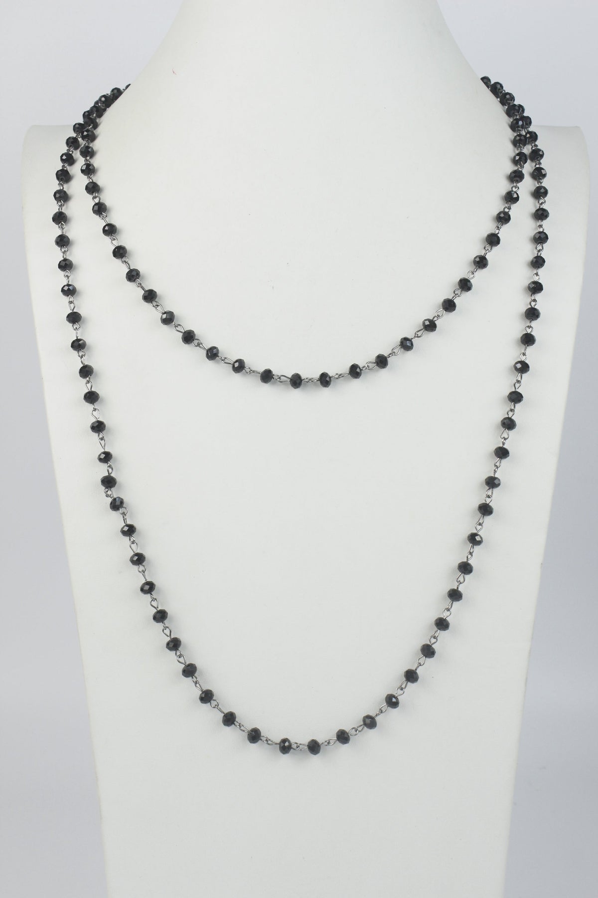 Crystal Beads Chain Necklace N1163-15 - BZ