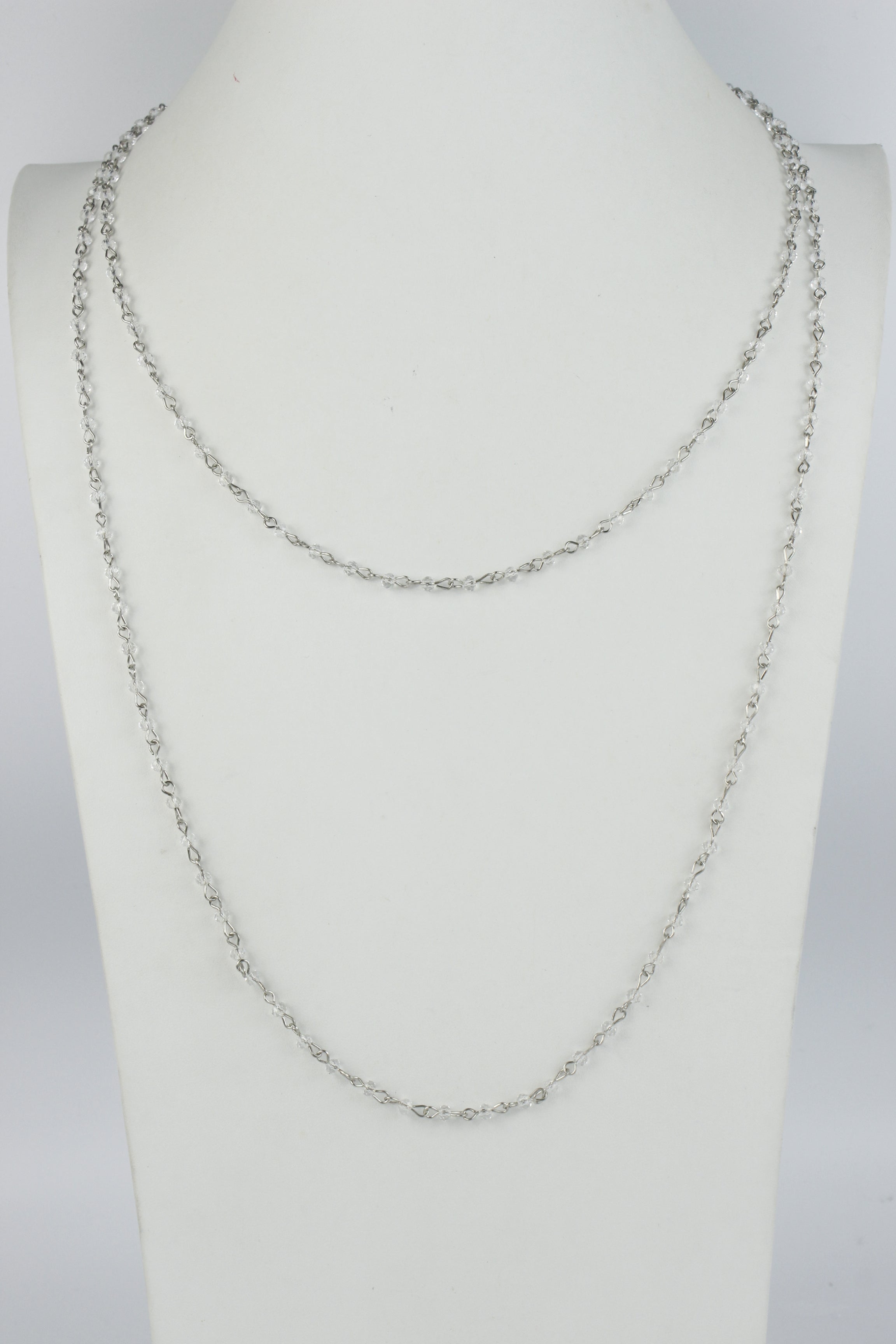 Crystal Beads Chain Necklace N1163-35