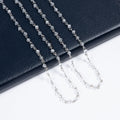Crystal Beads Chain Necklace N1163-116-SL
