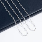 Crystal Beads Chain Necklace N1163-116-SL