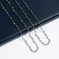 Crystal Beads Chain Necklace N1163-129-BZ