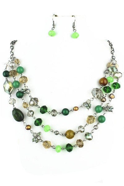 Stone Crystal Necklace N1755