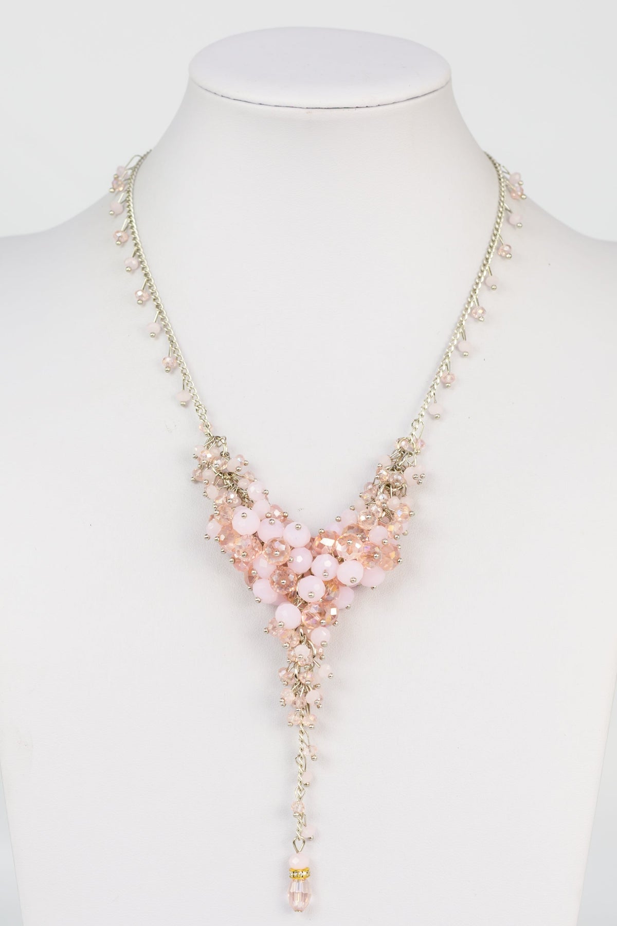 Pink Crystal Pendant Necklaces N2123