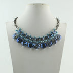 Woman Shiny Crystal Grey Necklaces  N2124