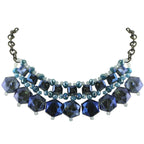 Woman Shiny Crystal Grey Necklaces  N2124