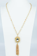 Crystal Long Tassel Necklace N2278