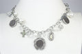 Crystal Metal Coin Necklace N2316