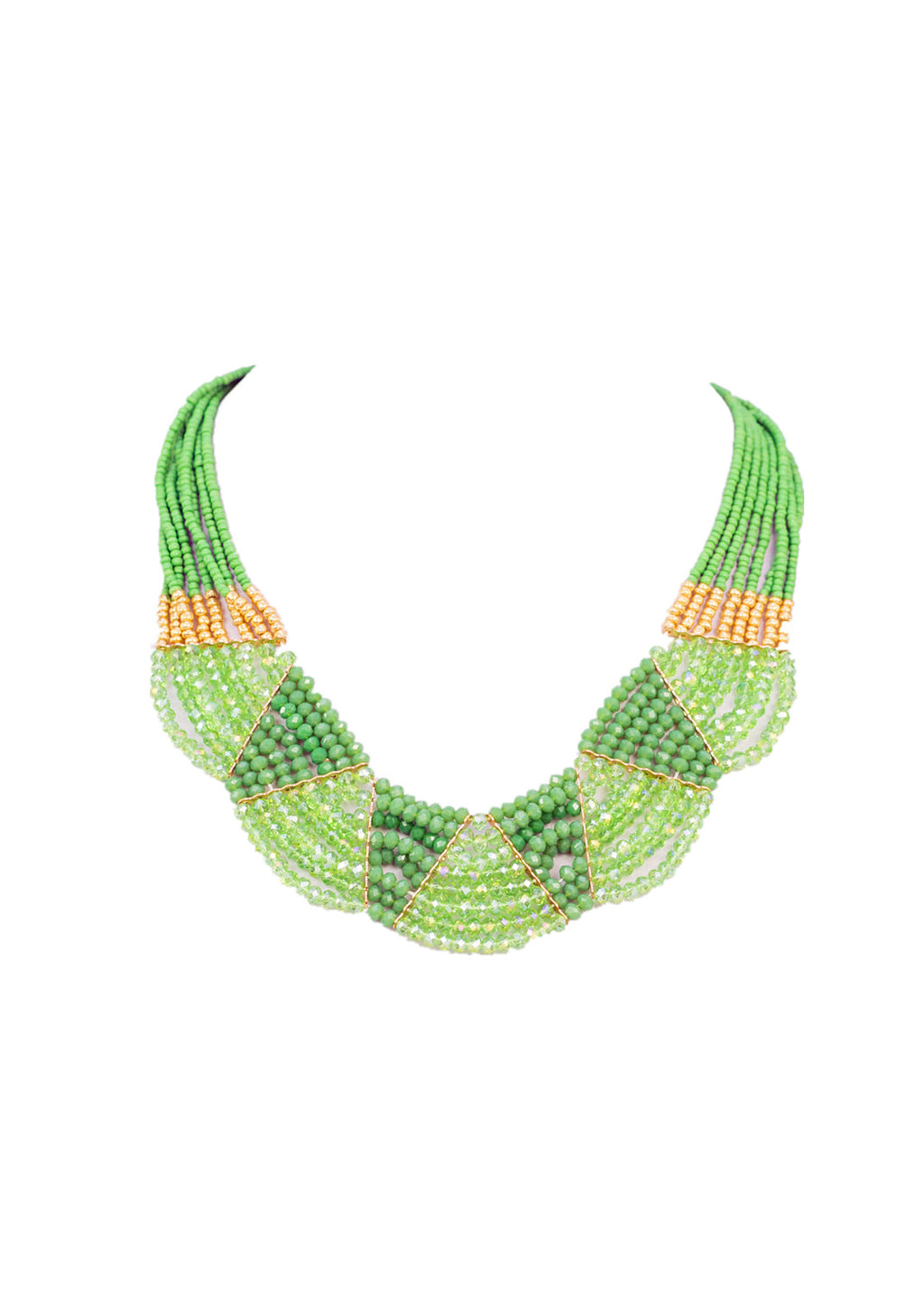 Crystal Beaded Colorful Necklace N2376