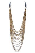 Long Multi-layer Crystal Beaded Necklace N2526