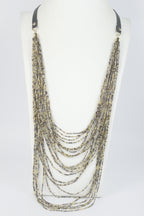 Long Multi-layer Crystal Beaded Necklace N2526