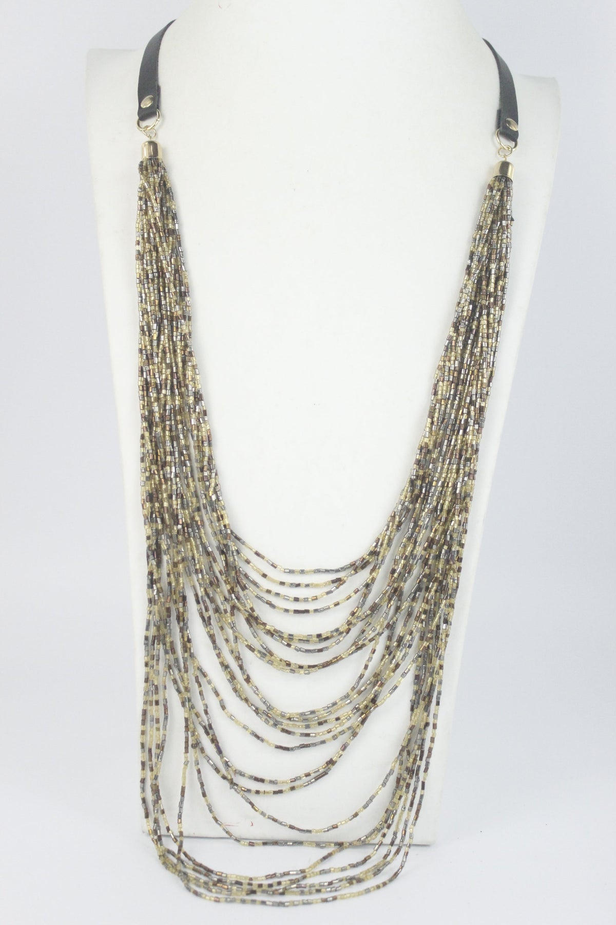 Long Multi-layer Crystal Beaded Necklace N2526