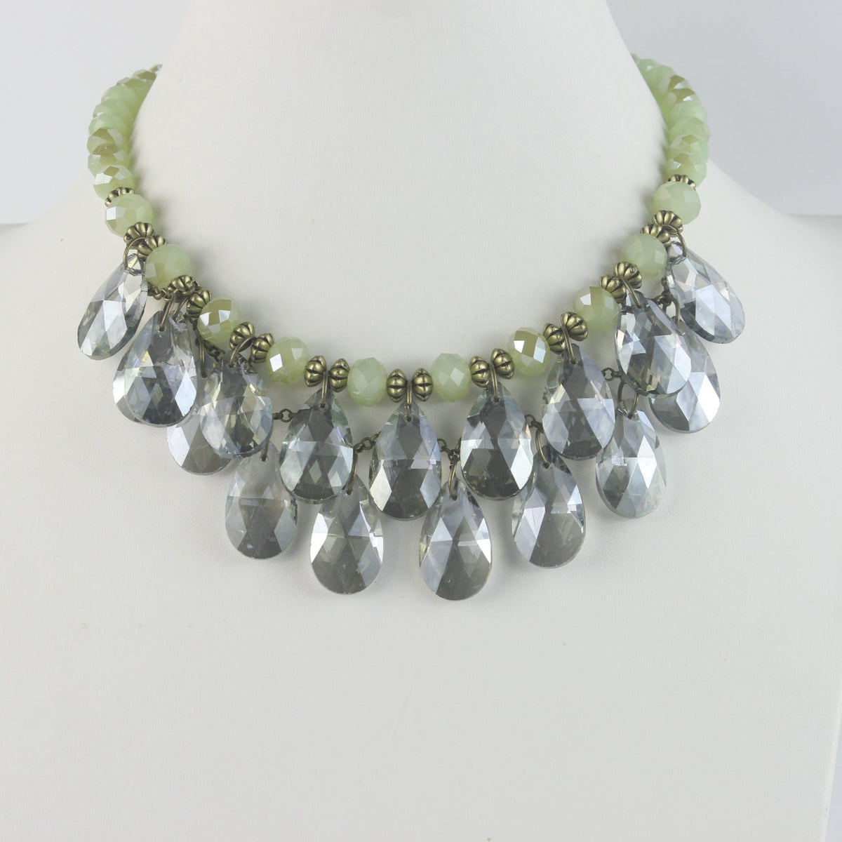 Female Crystal Water Drop Choker Necklace N2734