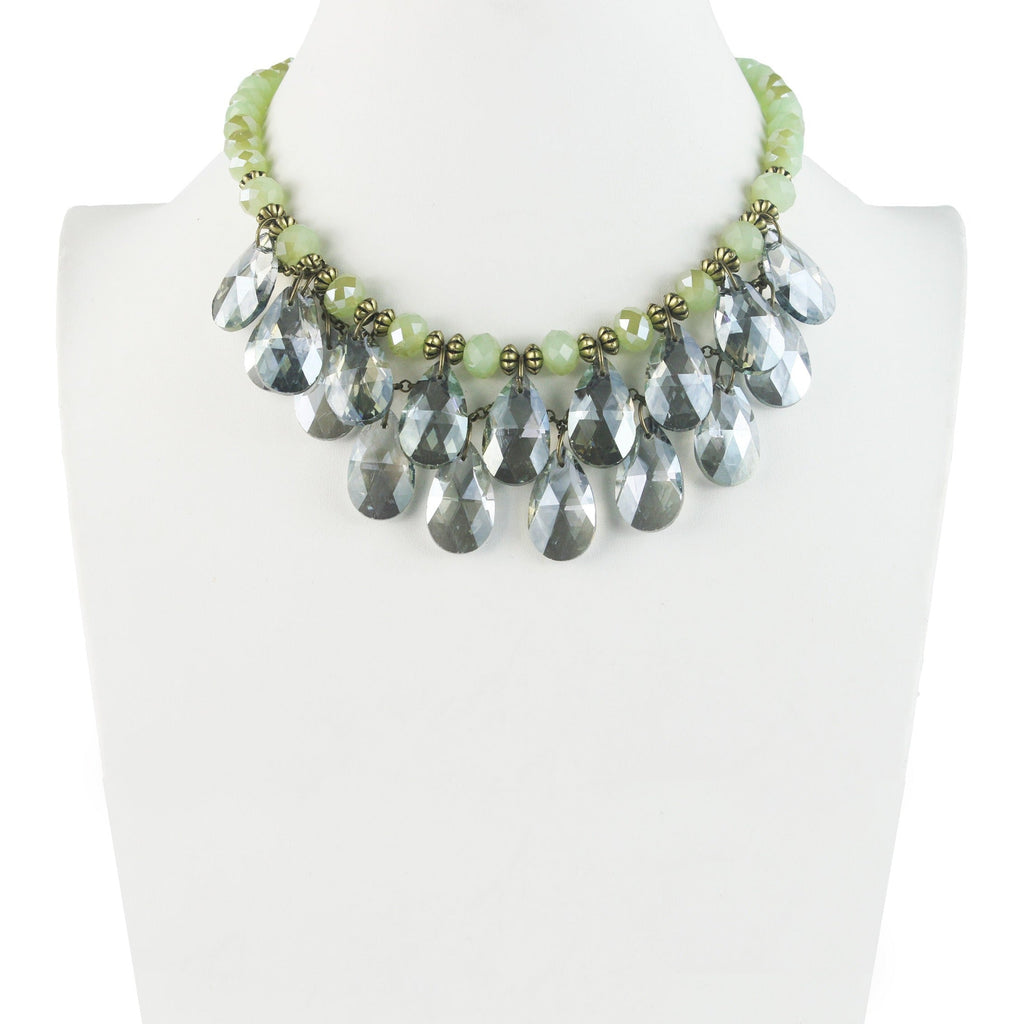 Female Crystal Water Drop Choker Necklace N2734