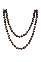 AB Red Tiger Eye Bead Long Necklace N2740 - alternate view