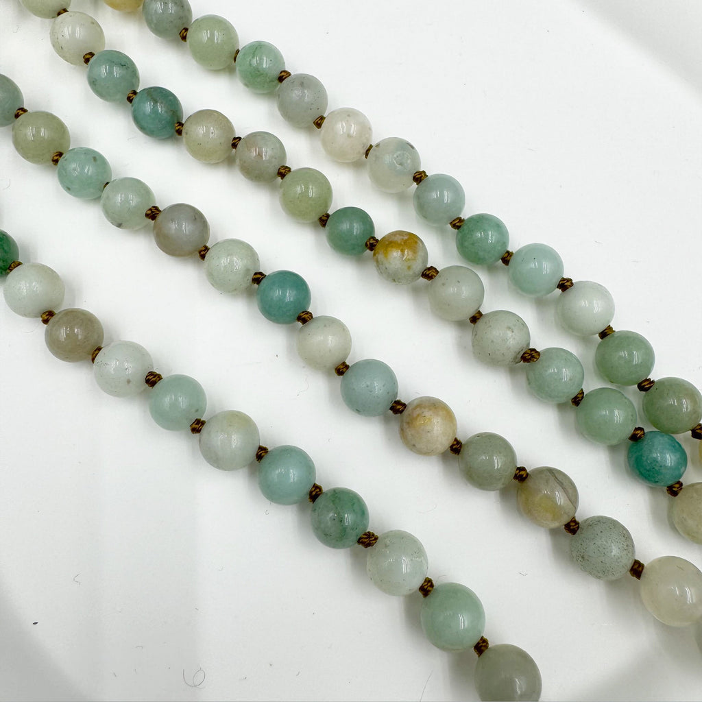 Amazonite Stone Beaded Necklace N3180