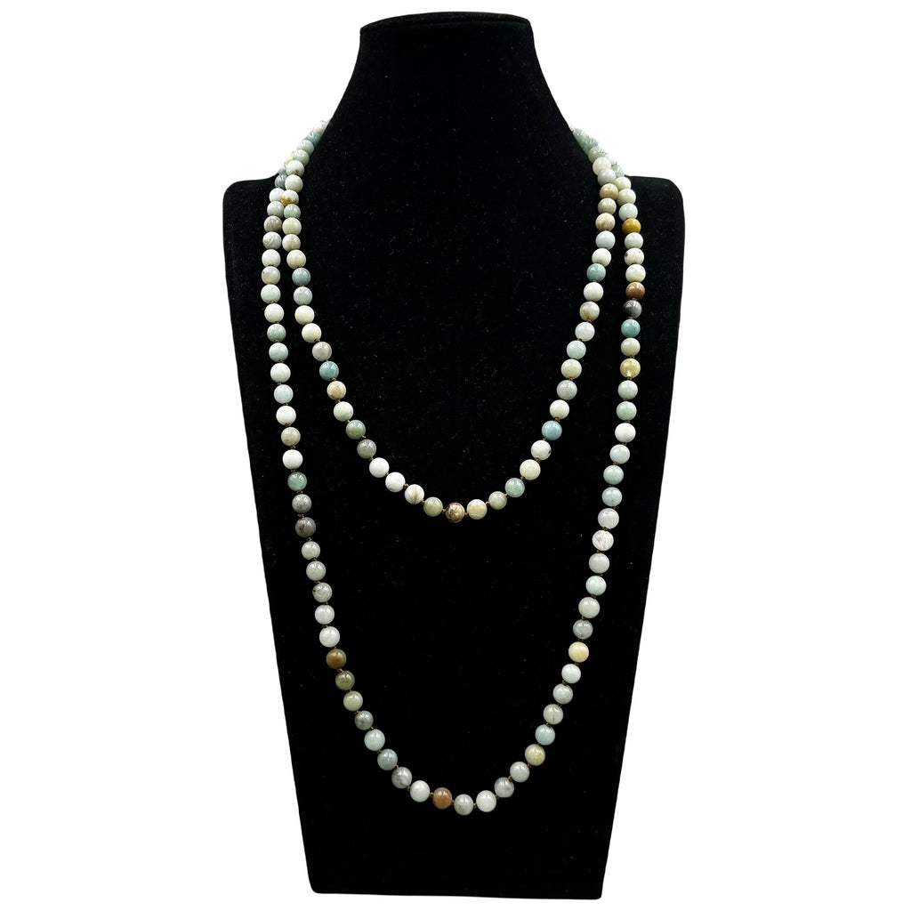 Amazonite Bead Long Necklace N2740 - view 3
