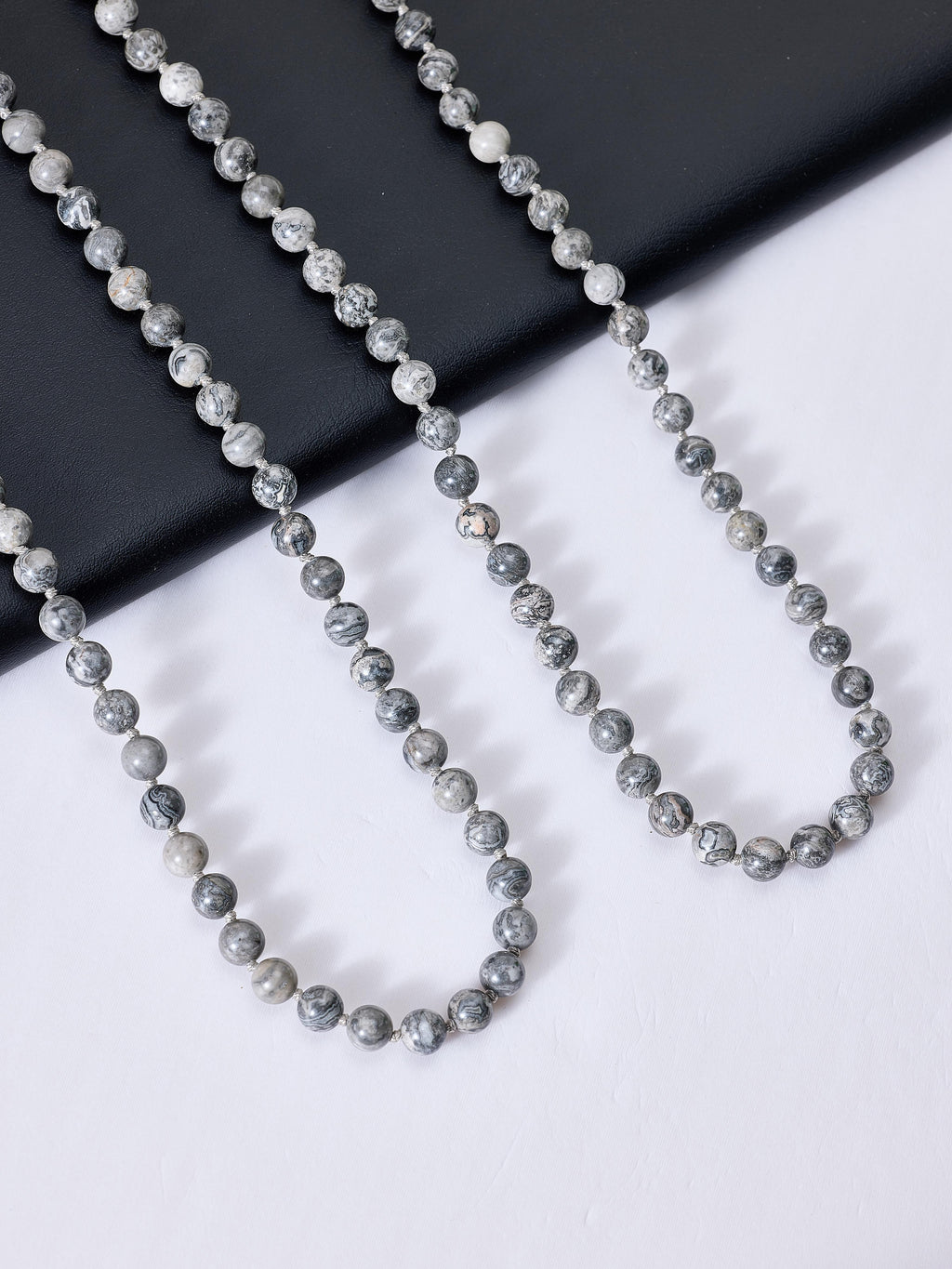 Atlas Jasper Stone Beaded Necklace N3180