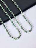 Green Spot Jasper Stone Beaded Necklace N2740