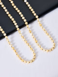 Yellow Jade Bead Long Necklace N2740