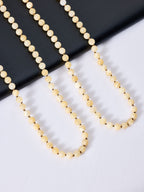 Yellow Jade Bead Long Necklace N2740