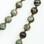 Green Zebra Jasper Bead Long Necklace N2740 - view 3