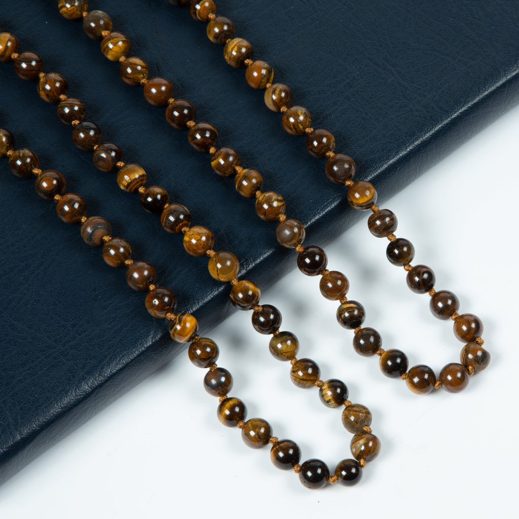 Tiger Eye Stone Beaded Necklace N3180