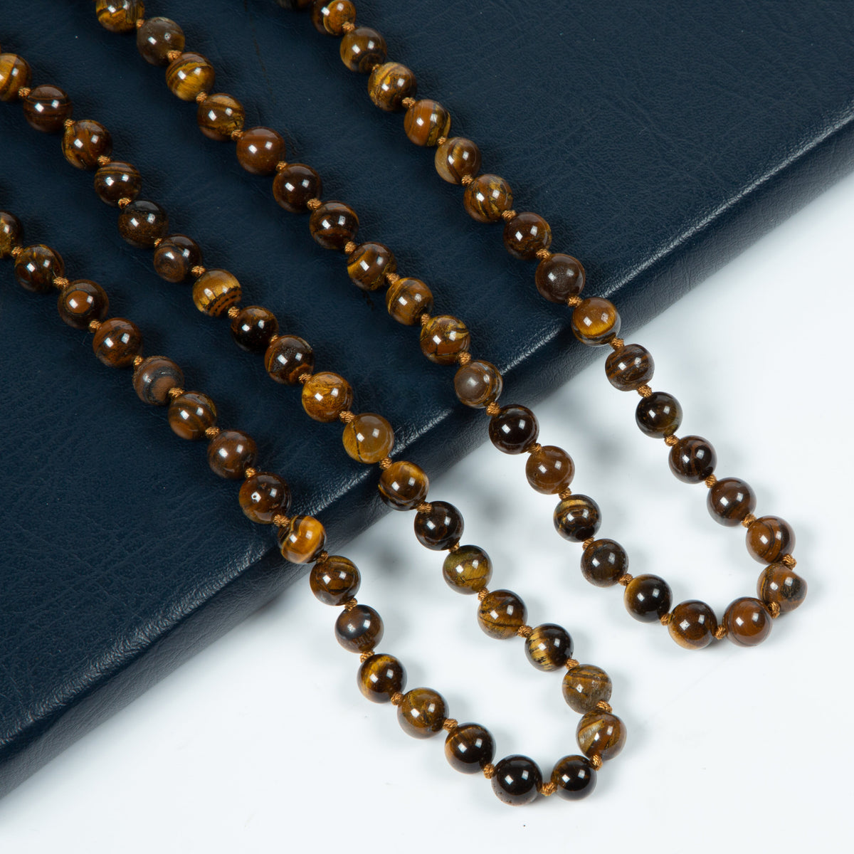 Tiger Eye Stone Beaded Necklace N3180