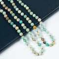 Amazonite Bead Long Necklace N2740