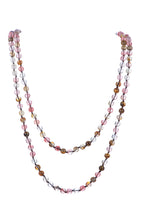 Cherry Quartz Beaded Long Necklace N2740 - view 3