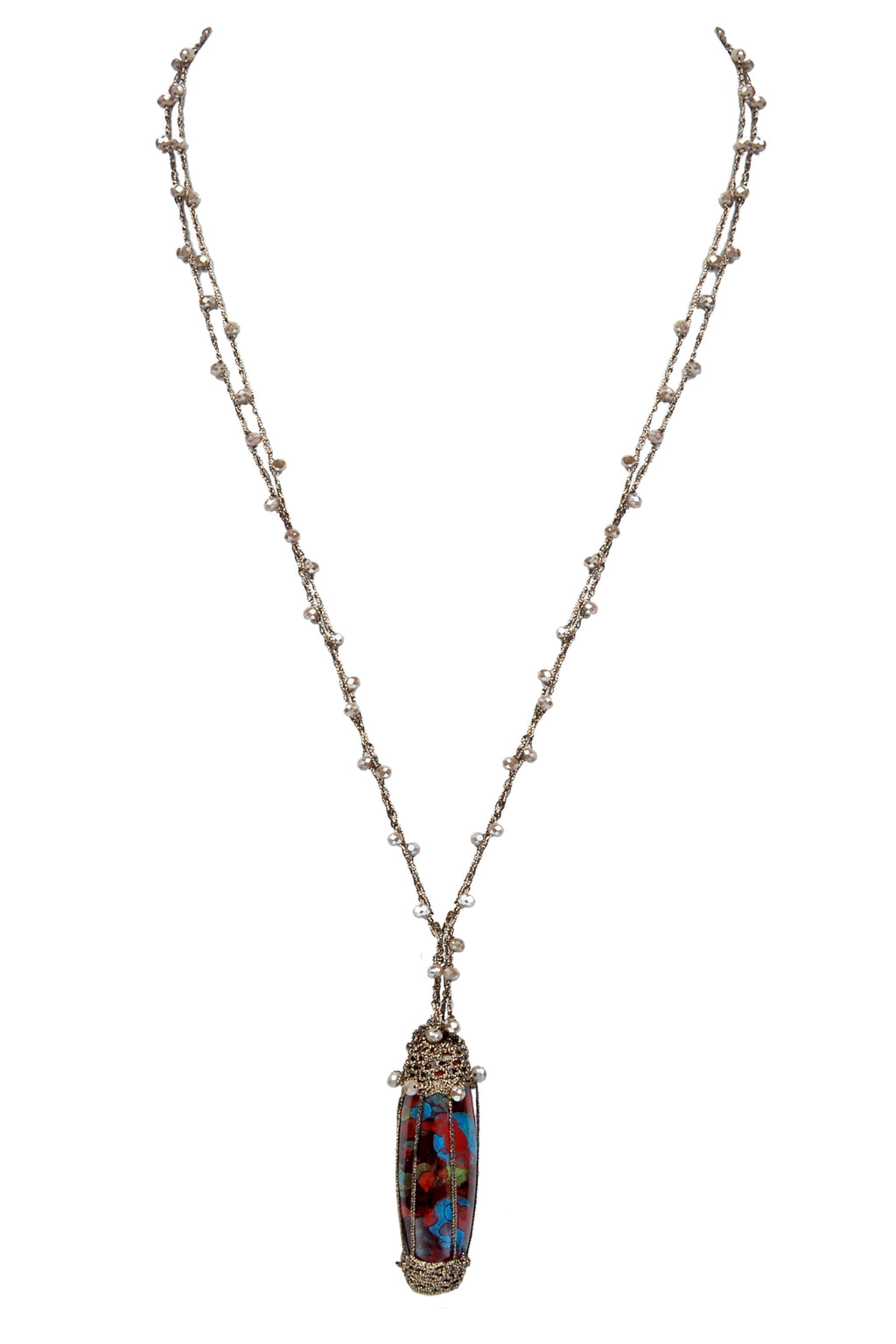Special Glass Pendant Crystal Necklaces N2946