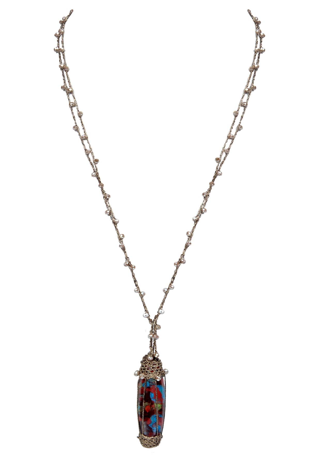 Special Glass Pendant Crystal Necklaces N2946