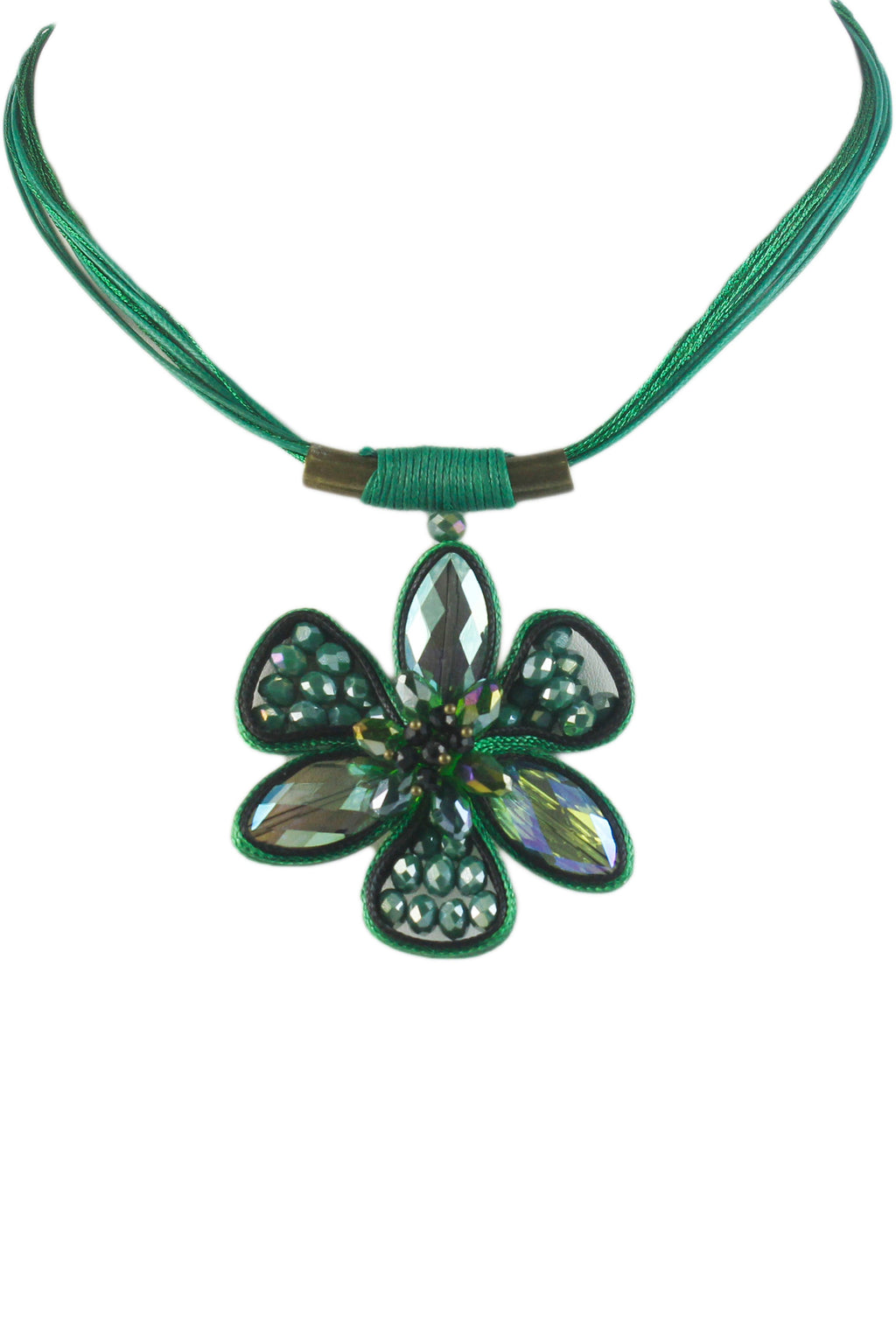 Delicate Crystal Flower Pattern Choker Necklace N2962