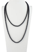 Glass Pearl Decor Round Beads Necklace N3051