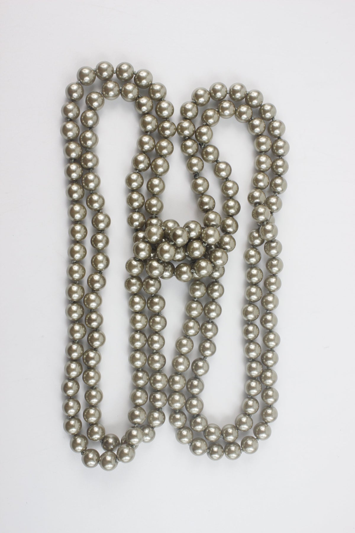 Glass Pearl Decor Round Beads Necklace N3051